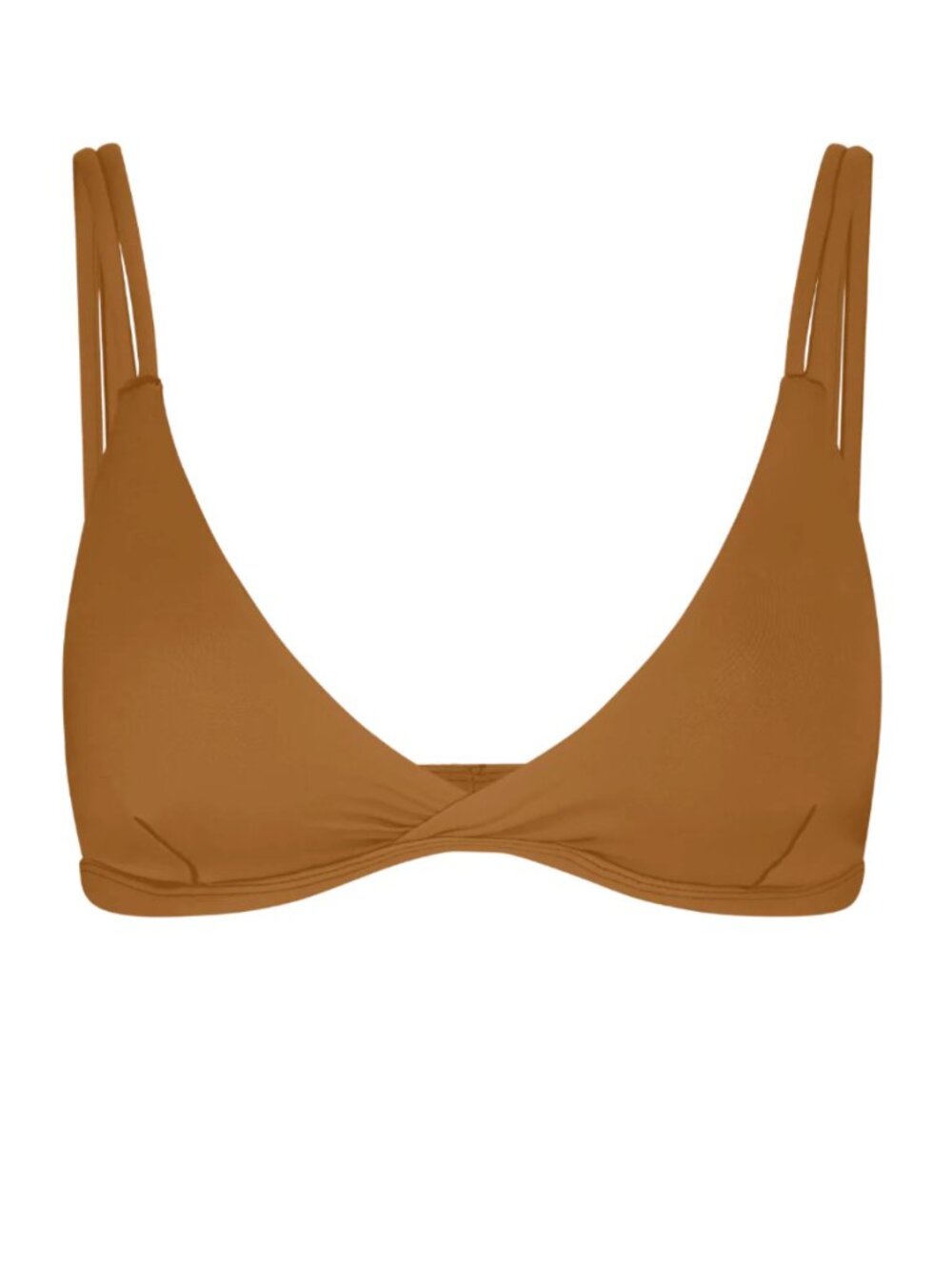 Left on Friday Sweet Victory Bikini Swim Top D in Tan Lines Brown Size XL
